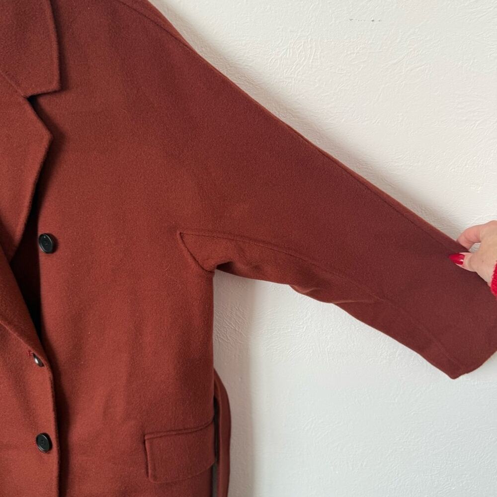 Gentle Herd Double-Breasted Long Wool Coat Sz XL - Picture 5 of 7